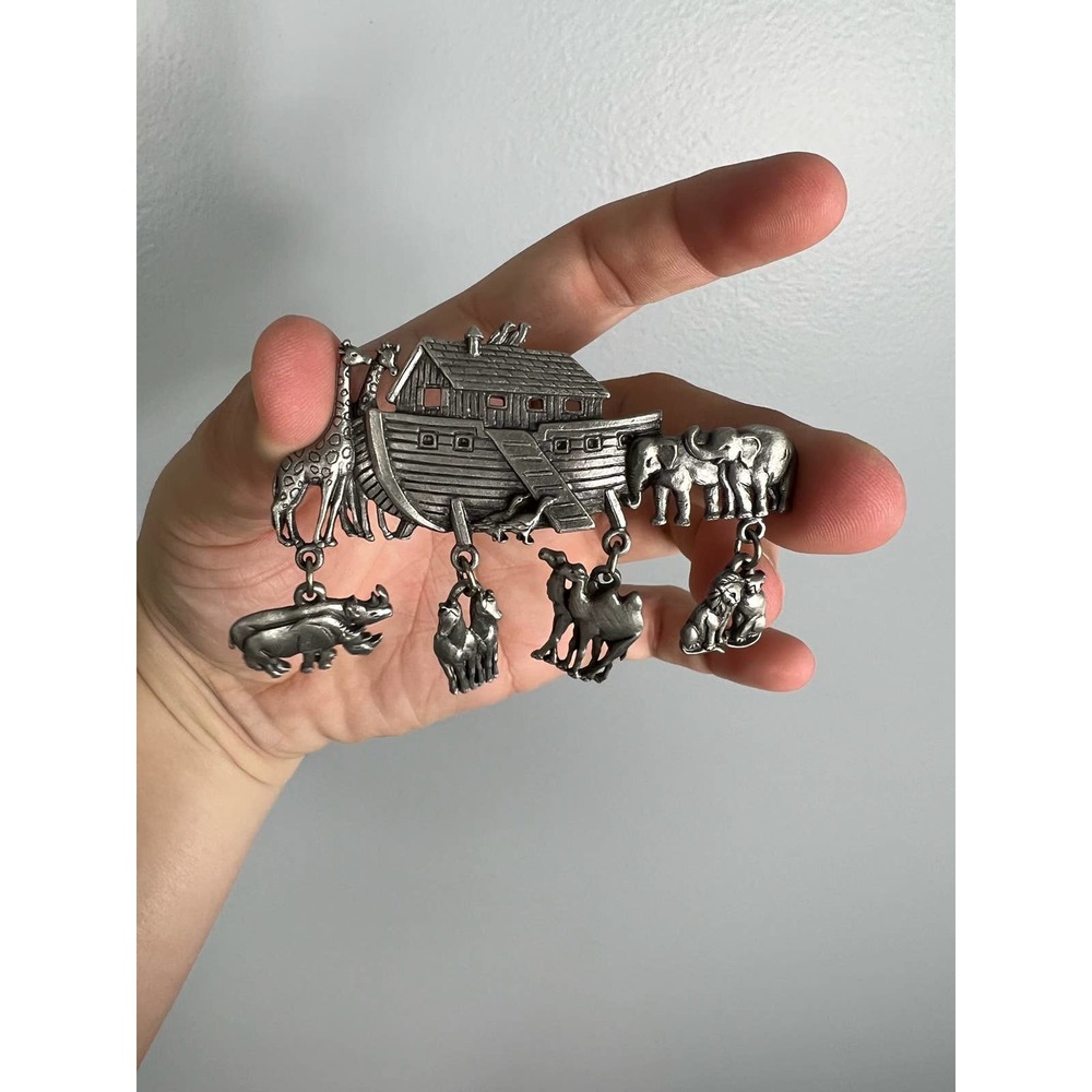 Vintage Silver Noah’s ark pin